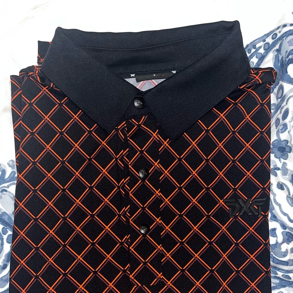 NEW Black with Orange Men’s Polo